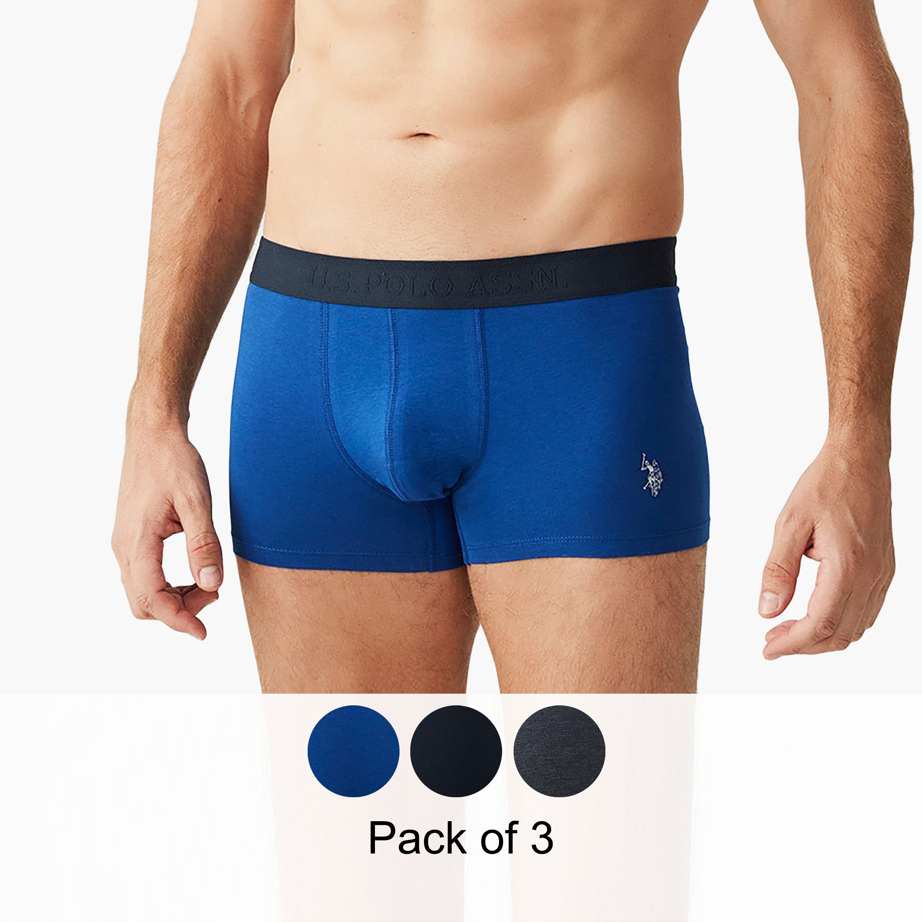 مجموعة من 3 سراويل داخلية رجالية متعددة الألوان من يو اس بولو أسسن-men-clothing-innerwear-underwear-image-1