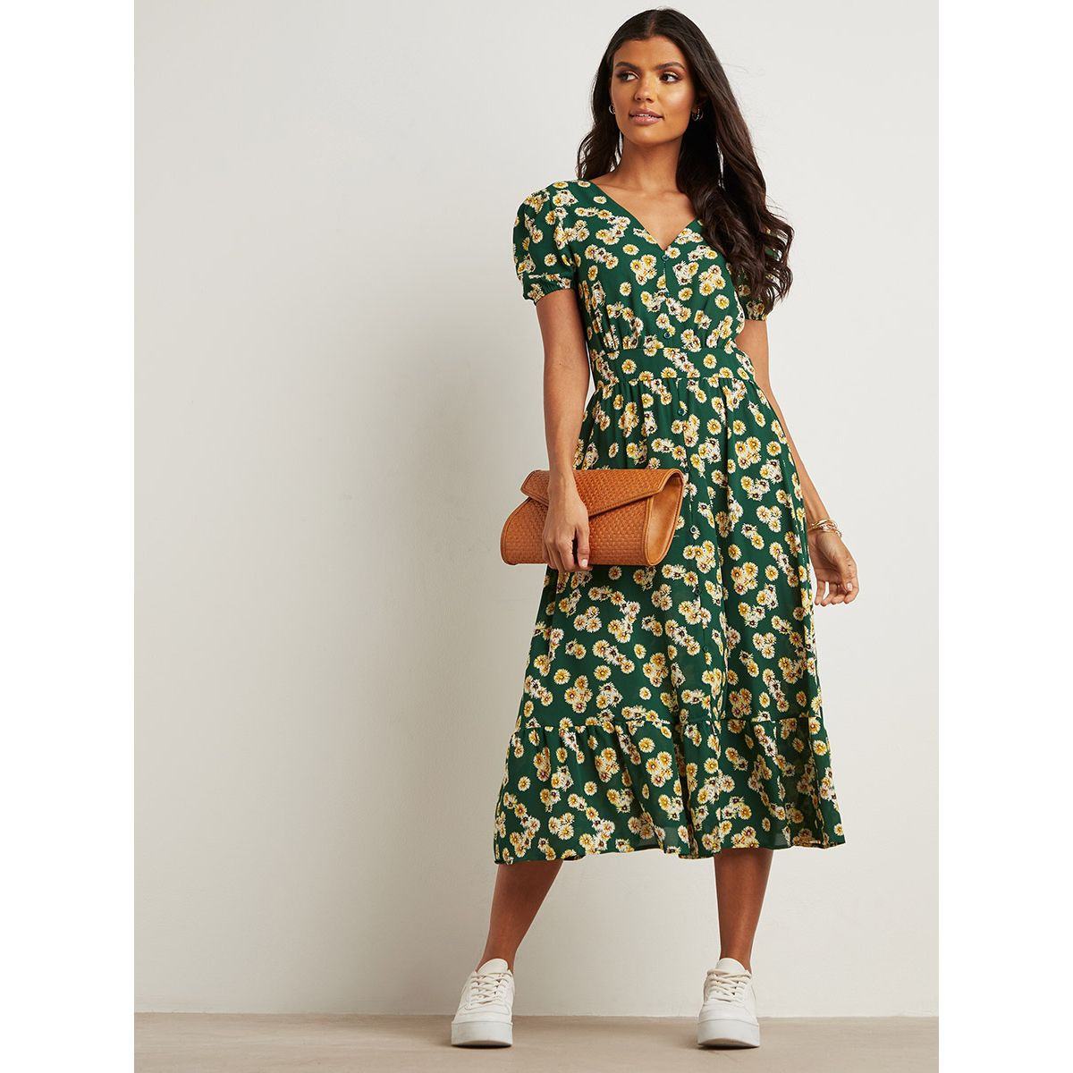 Forever 21 best sale floral midi dress