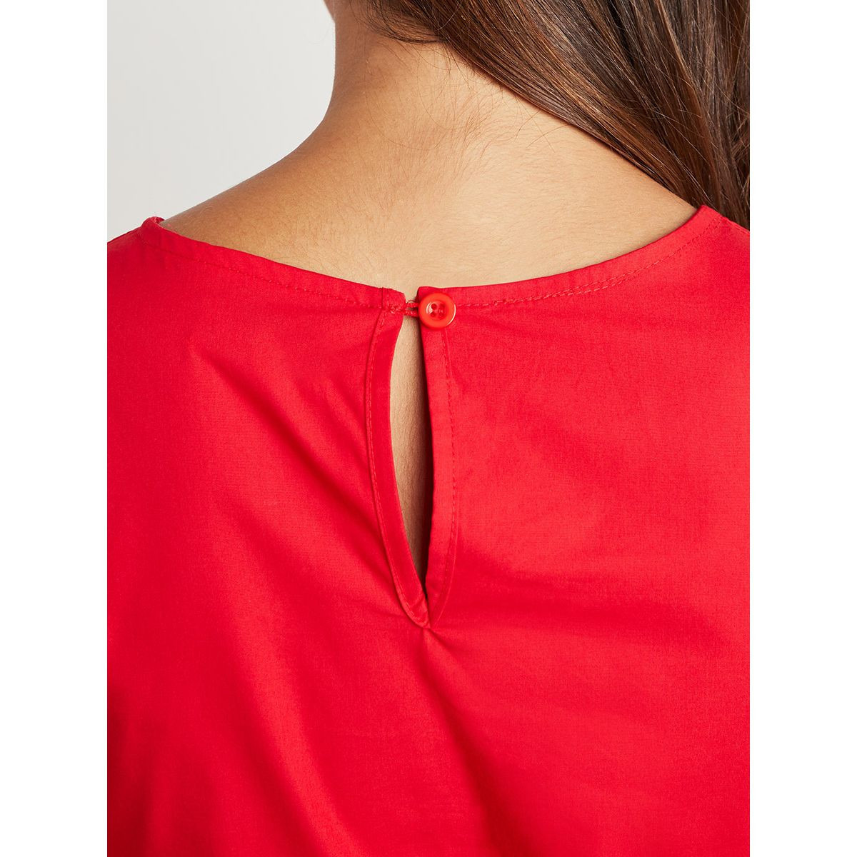 Styli Plain Round Neck Tiered Midi Dress with Short Sleeves-women-clothing-dresses-image-3
