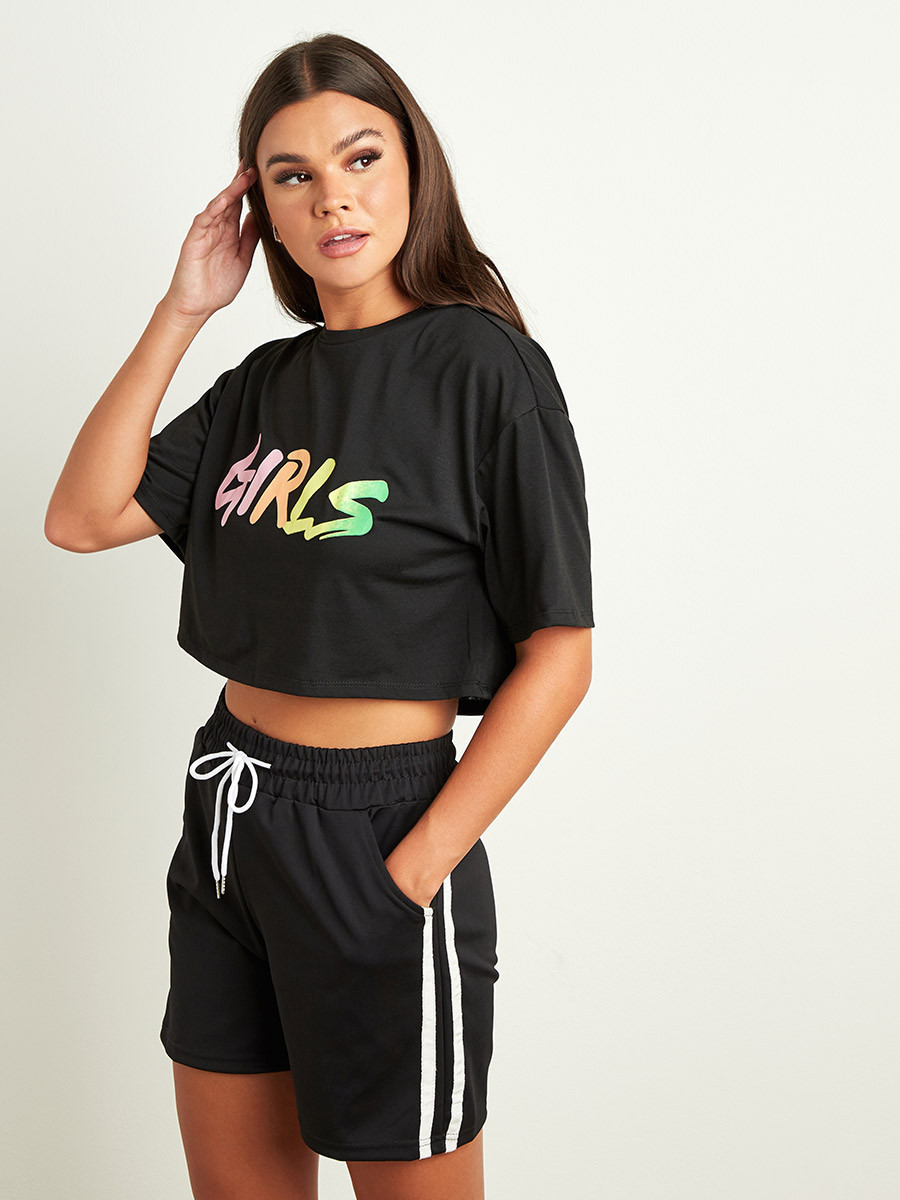 شورت رياضي بخصر مطاطي وأربطة من ستايلي-women-clothing-shorts-image-2