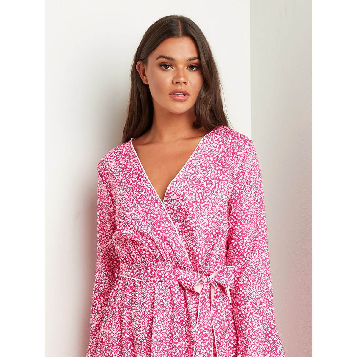 فستان طويل مطبوع بتصميم ربطة من ستايلي-women-clothing-dresses-image-3