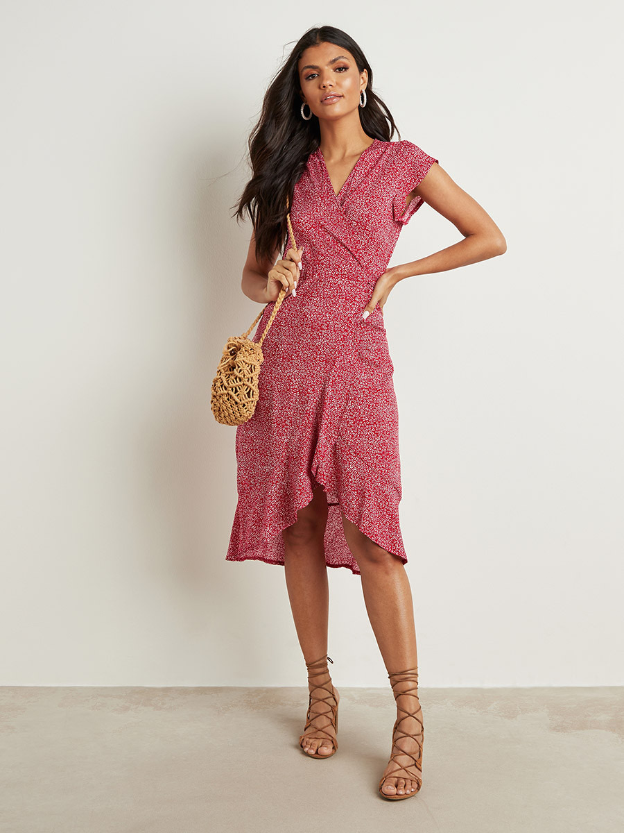 فستان ميدي مطبوع بربطة أمامية من ستايلي-women-clothing-dresses-image-1