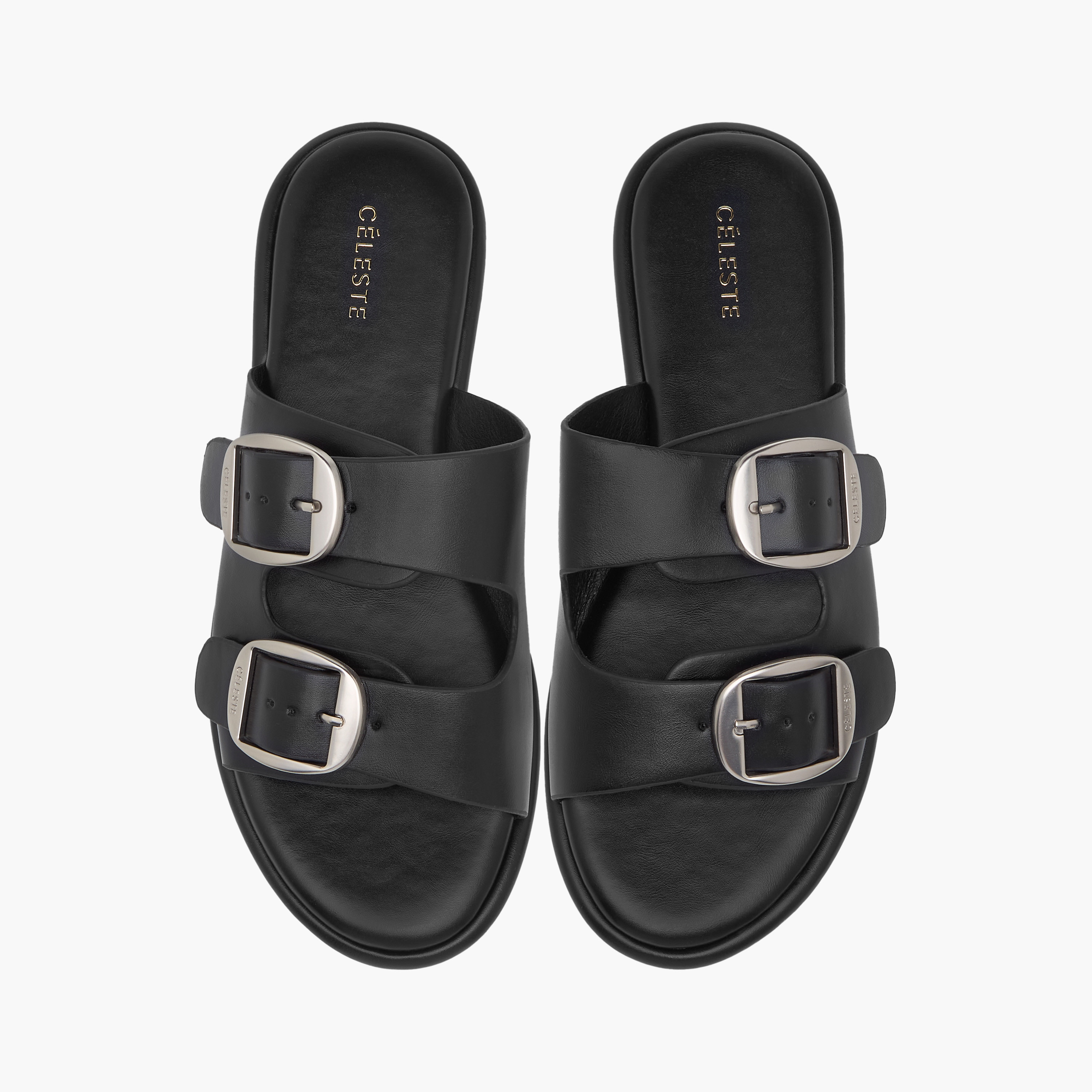 Celeste Women's Buckle Accent Slip-On Sandals-women-shoes-flats-sandals-image-1