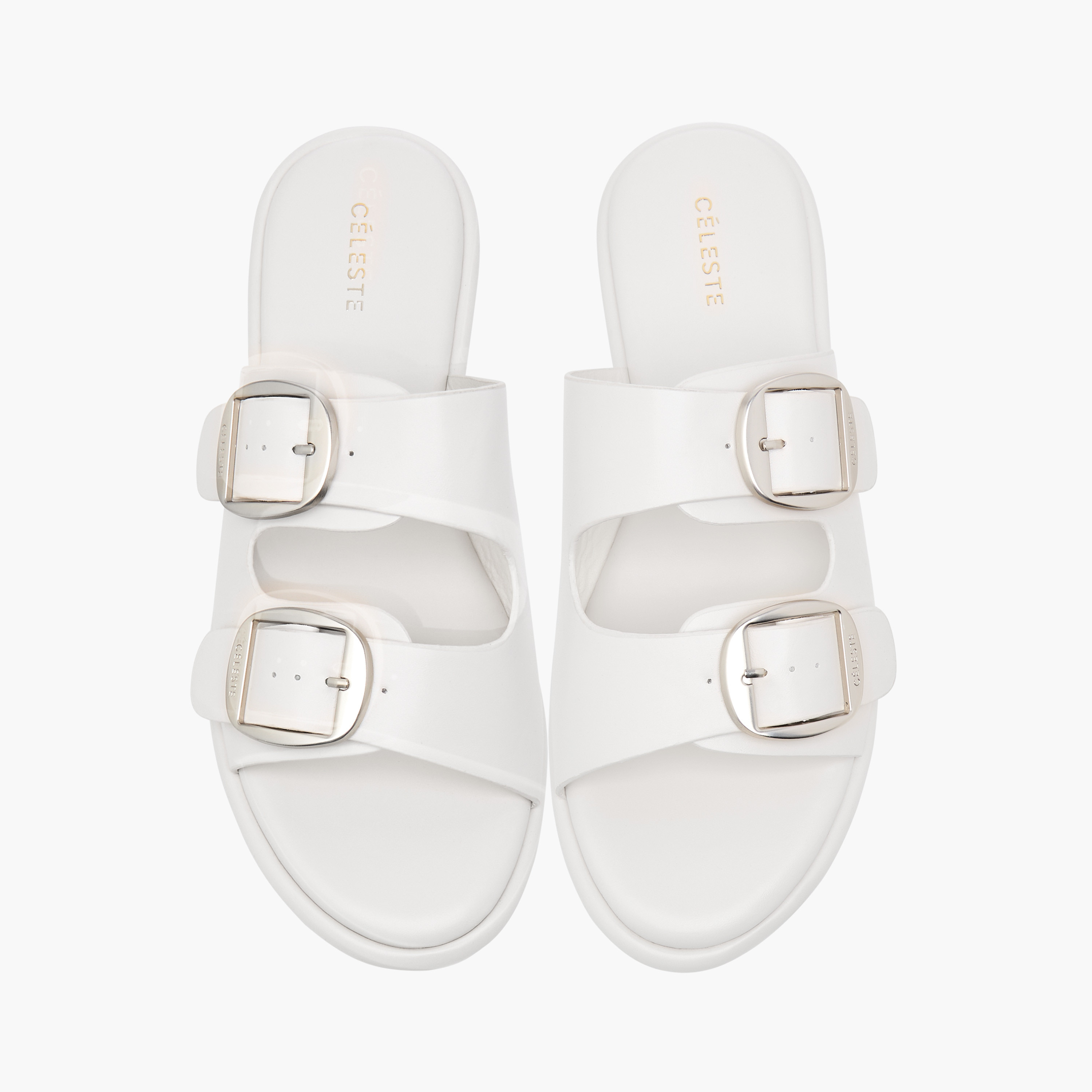 Celeste Women's Buckle Accent Slip-On Sandals-women-shoes-flats-sandals-image-1
