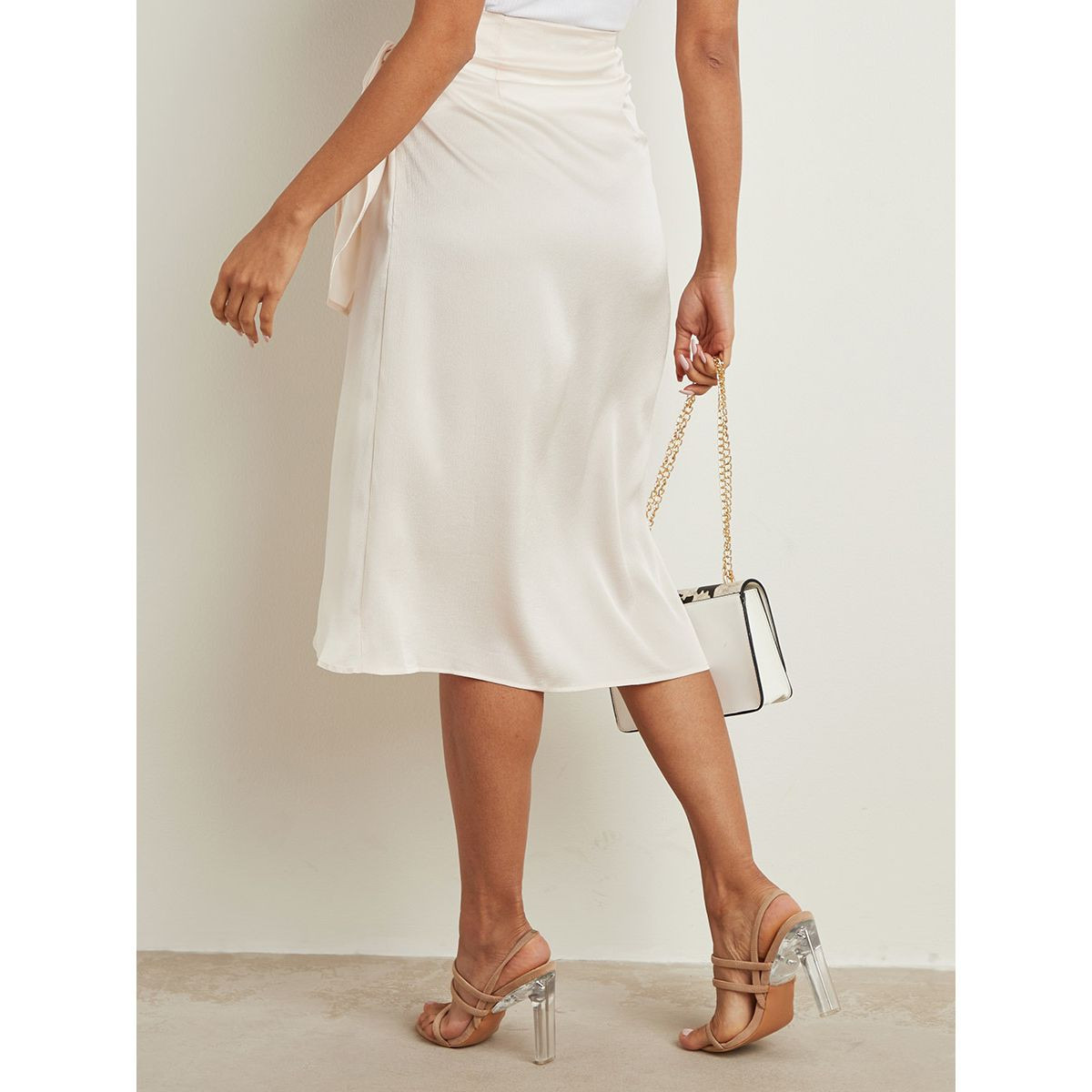 تنورة ميدي بسحّاب جانبي من ستايلي-women-clothing-skirts-image-3