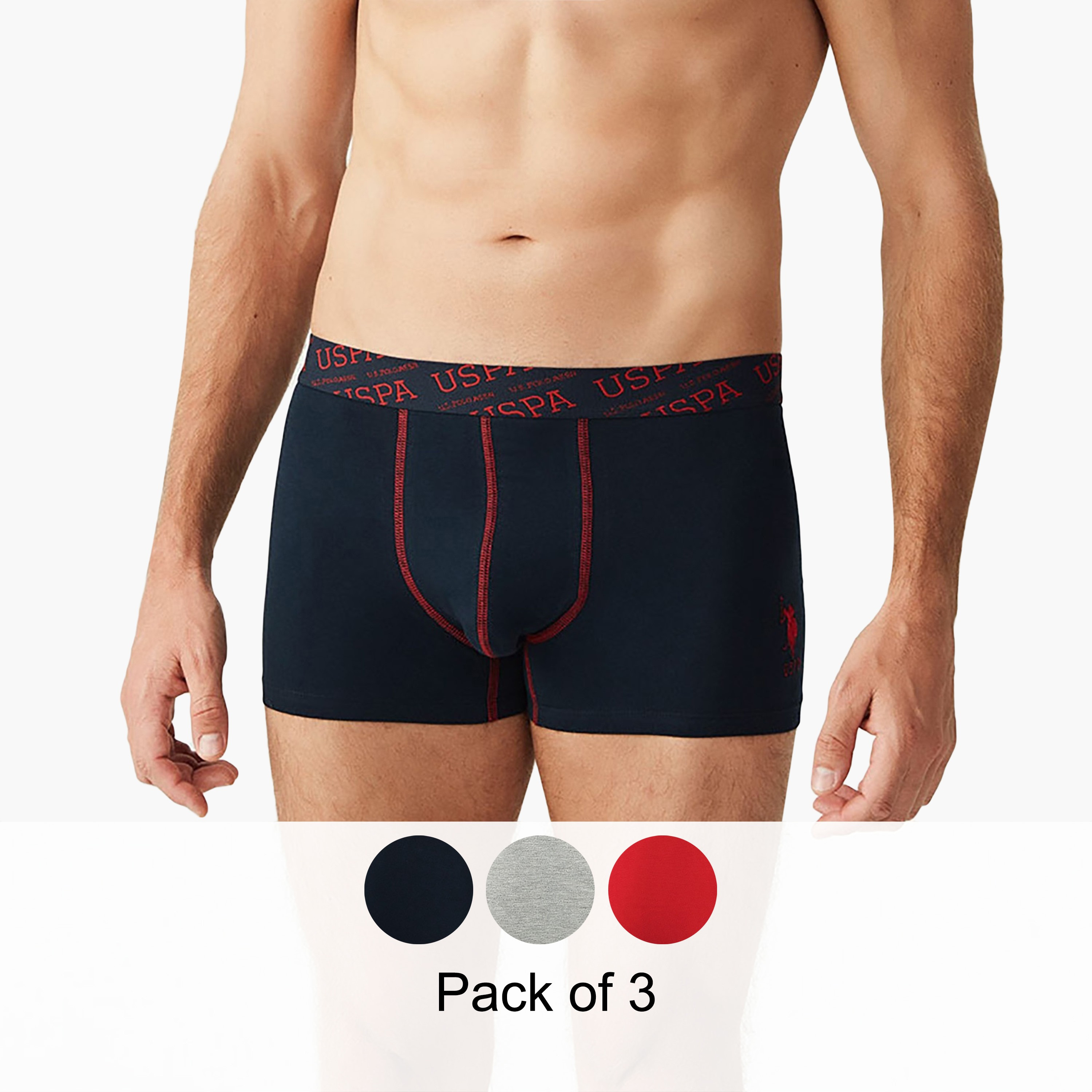 مجموعة من 3 سراويل داخلية رجالية متعددة الألوان من يو اس بولو أسسن-men-clothing-innerwear-underwear-image-1