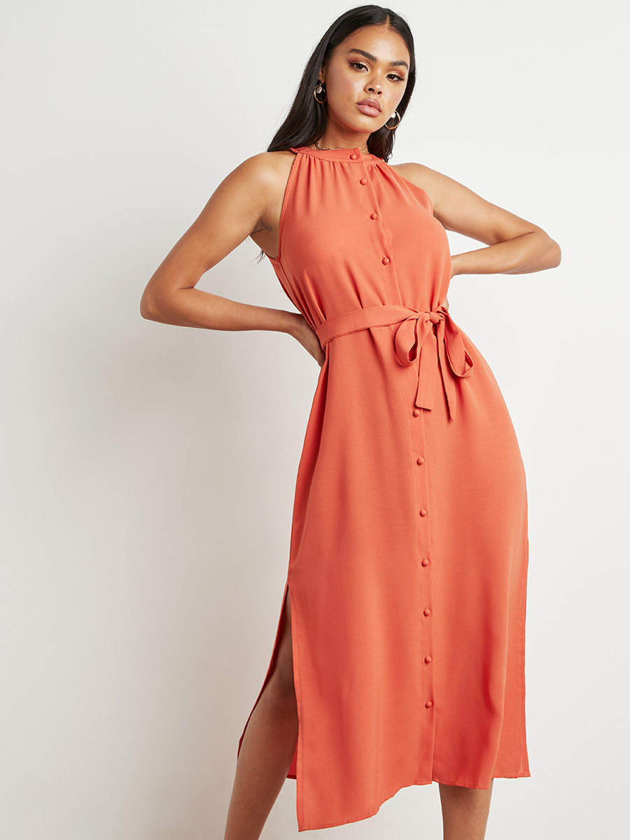 فستان ميدي بلا أكمام من ستايلي-women-clothing-dresses-image-2