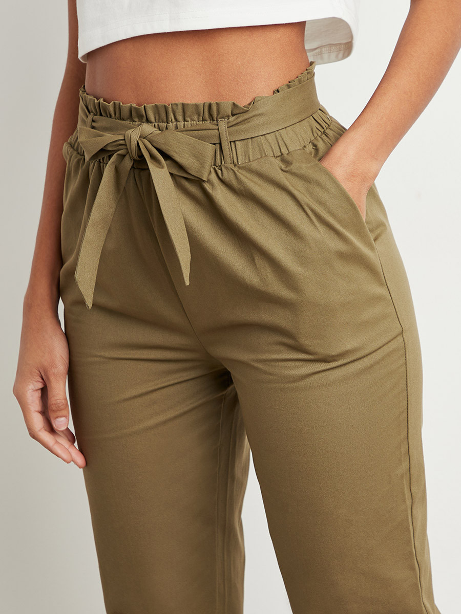 بنطلون رياضي بقصة واسعة وحزام خصر من ستايلي-women-clothing-trousers-image-4