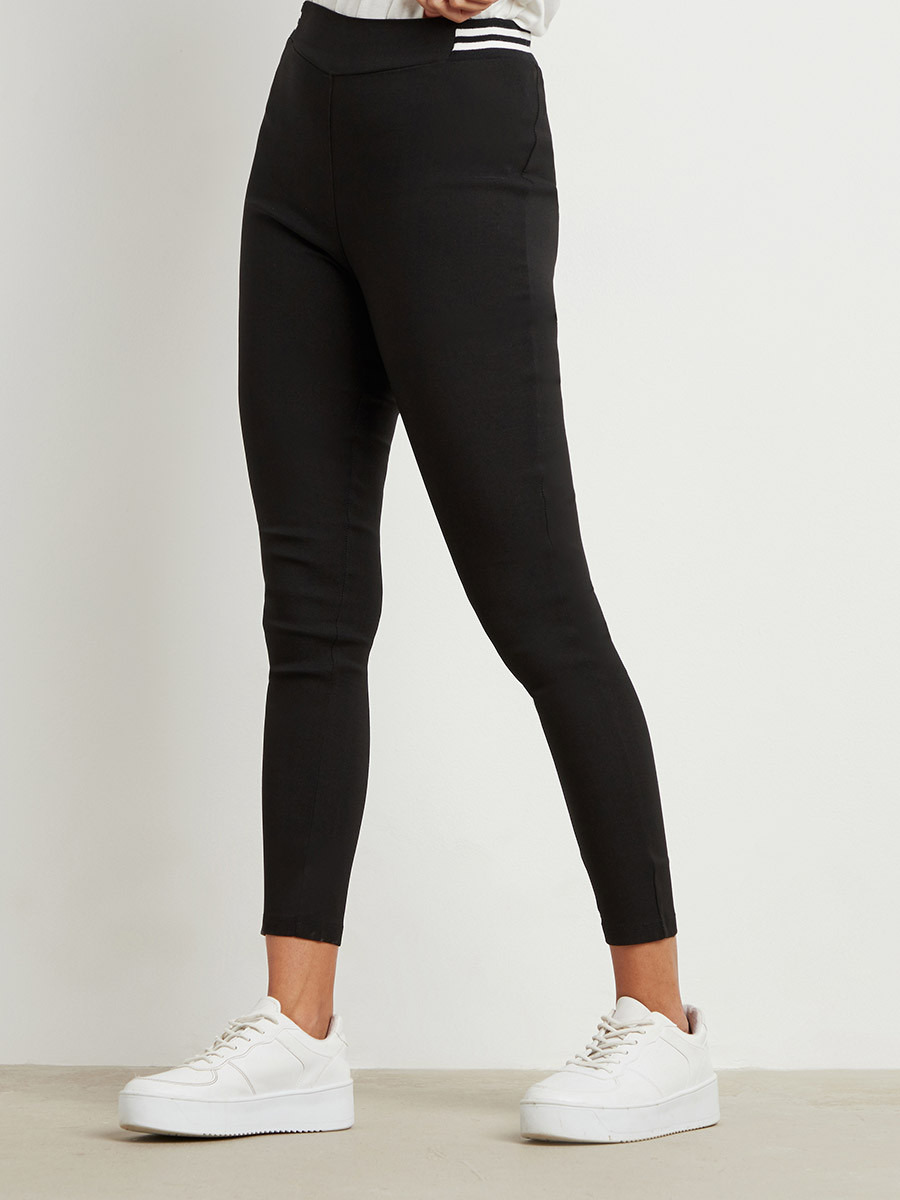 Styli Striped Waistband Skinny Treggings-women-clothing-leggings-image-1