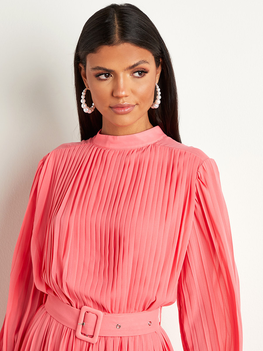 فستان طويل بكسرات وأكمام طويلة من ستايلي-women-clothing-dresses-image-2