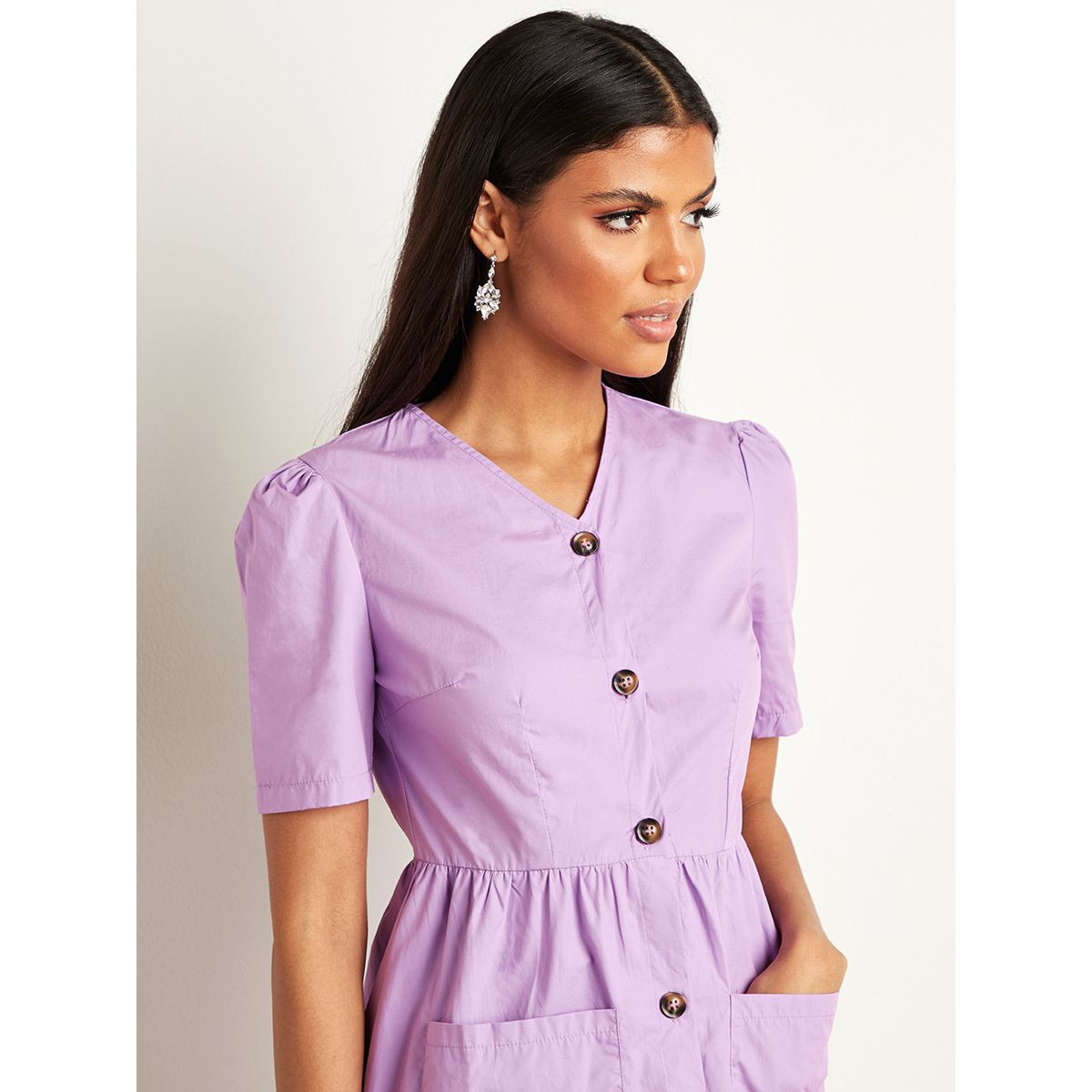فستان ميدي بأزرار من ستايلي-women-clothing-dresses-image-2