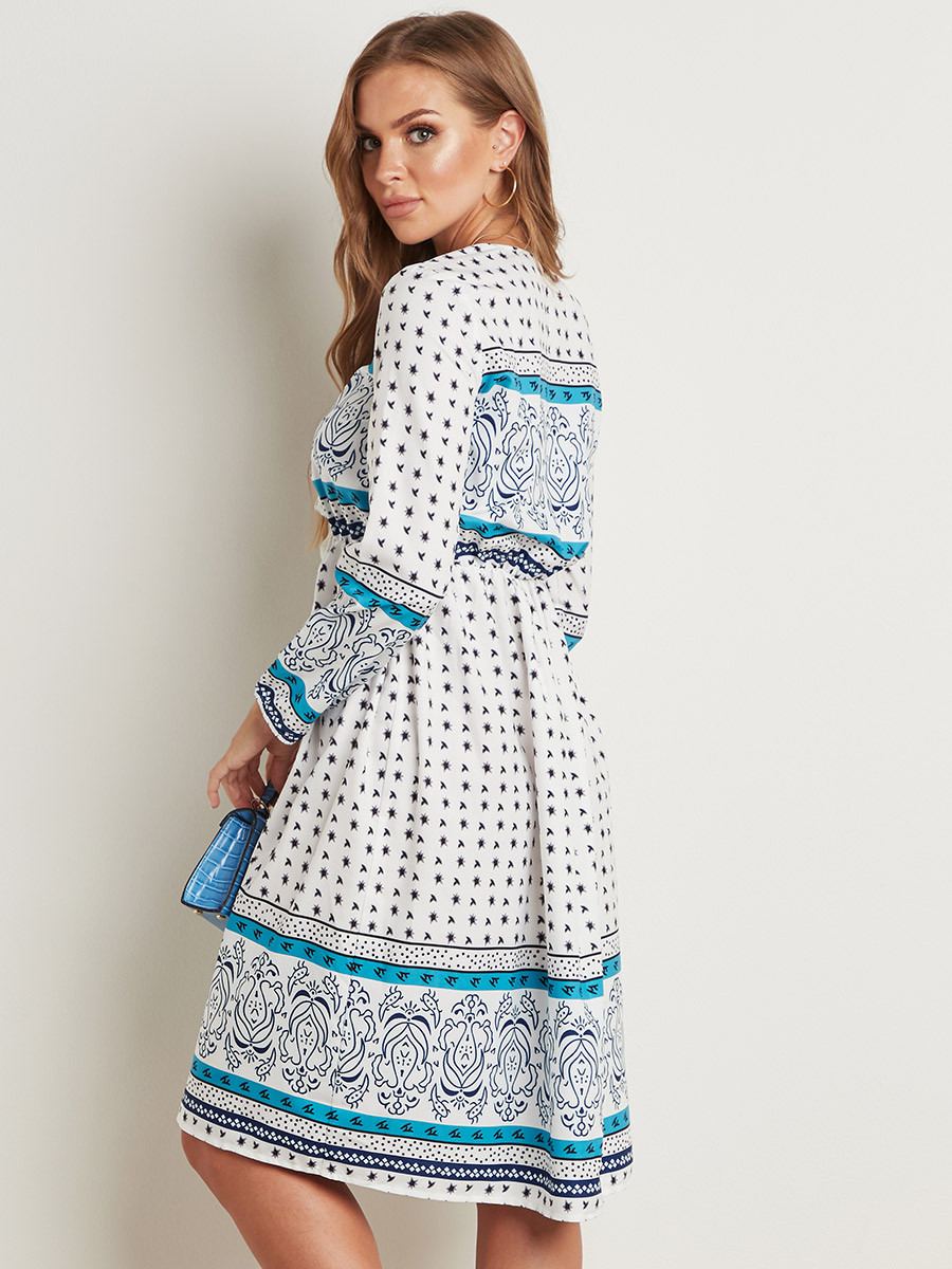 فستان ميدي مطبوع بأكمام طويلة من ستايلي-women-clothing-dresses-image-2