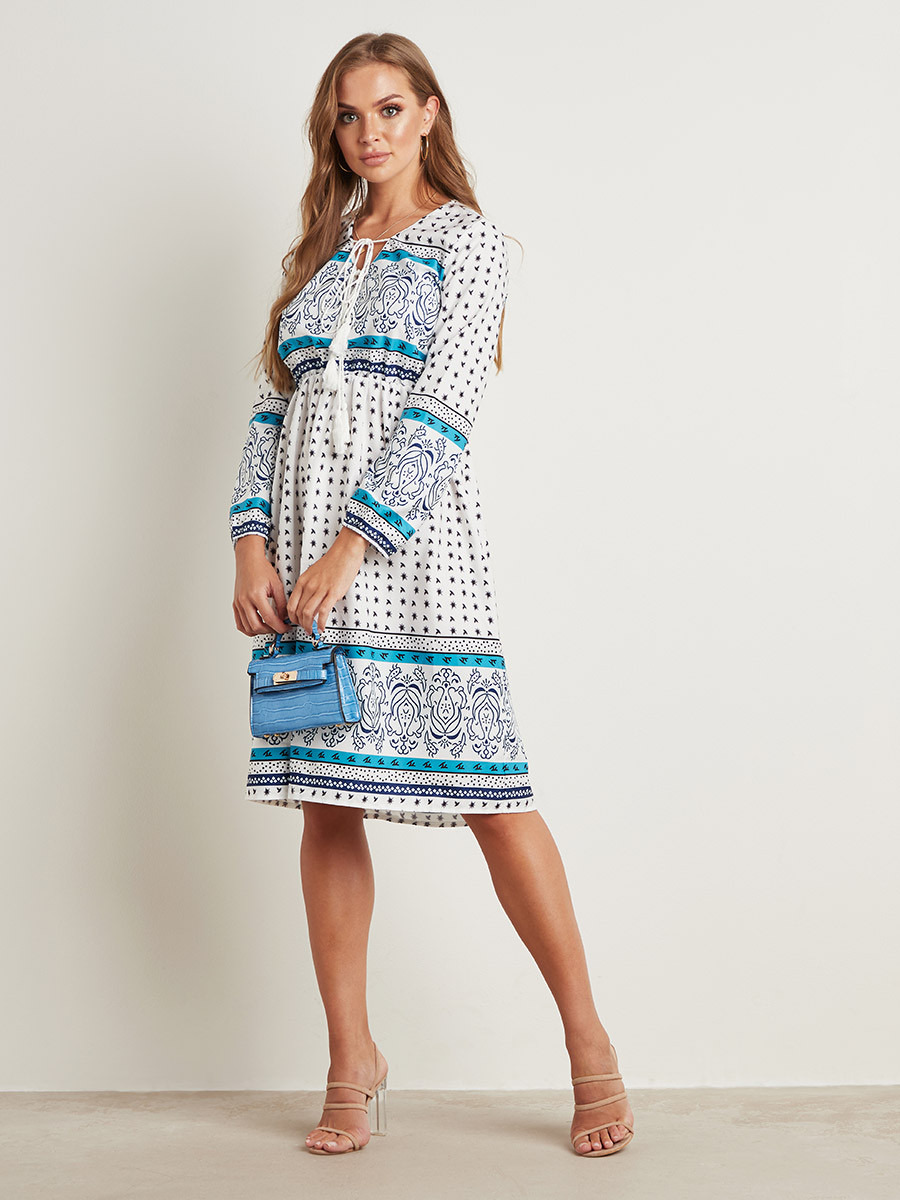 فستان ميدي مطبوع بأكمام طويلة من ستايلي-women-clothing-dresses-image-5