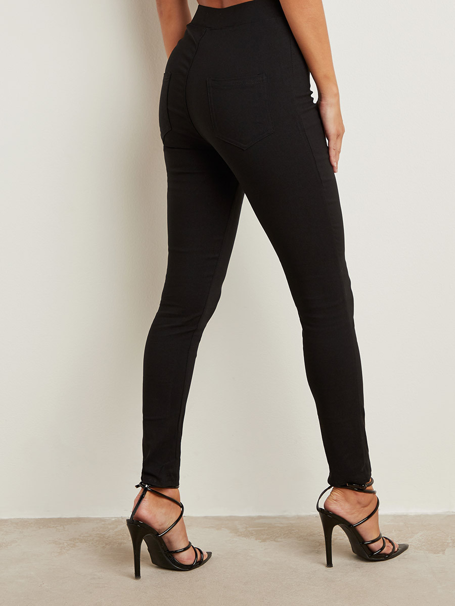 Styli Zip Front Closure High Rise Leggings-women-clothing-leggings-image-4