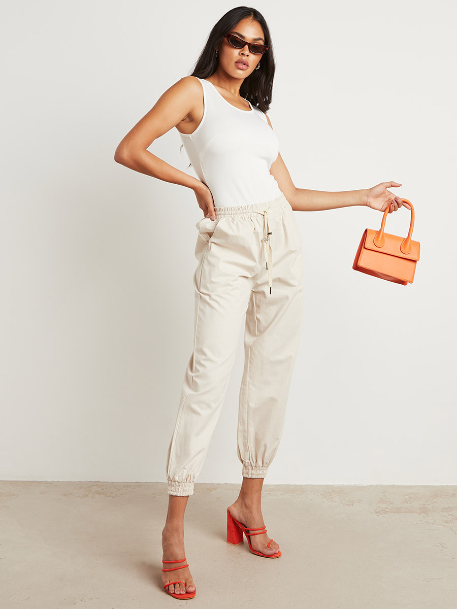 بنطلون رياضي بخصر مطاطي من ستايلي-women-clothing-bottoms-joggers-image-2