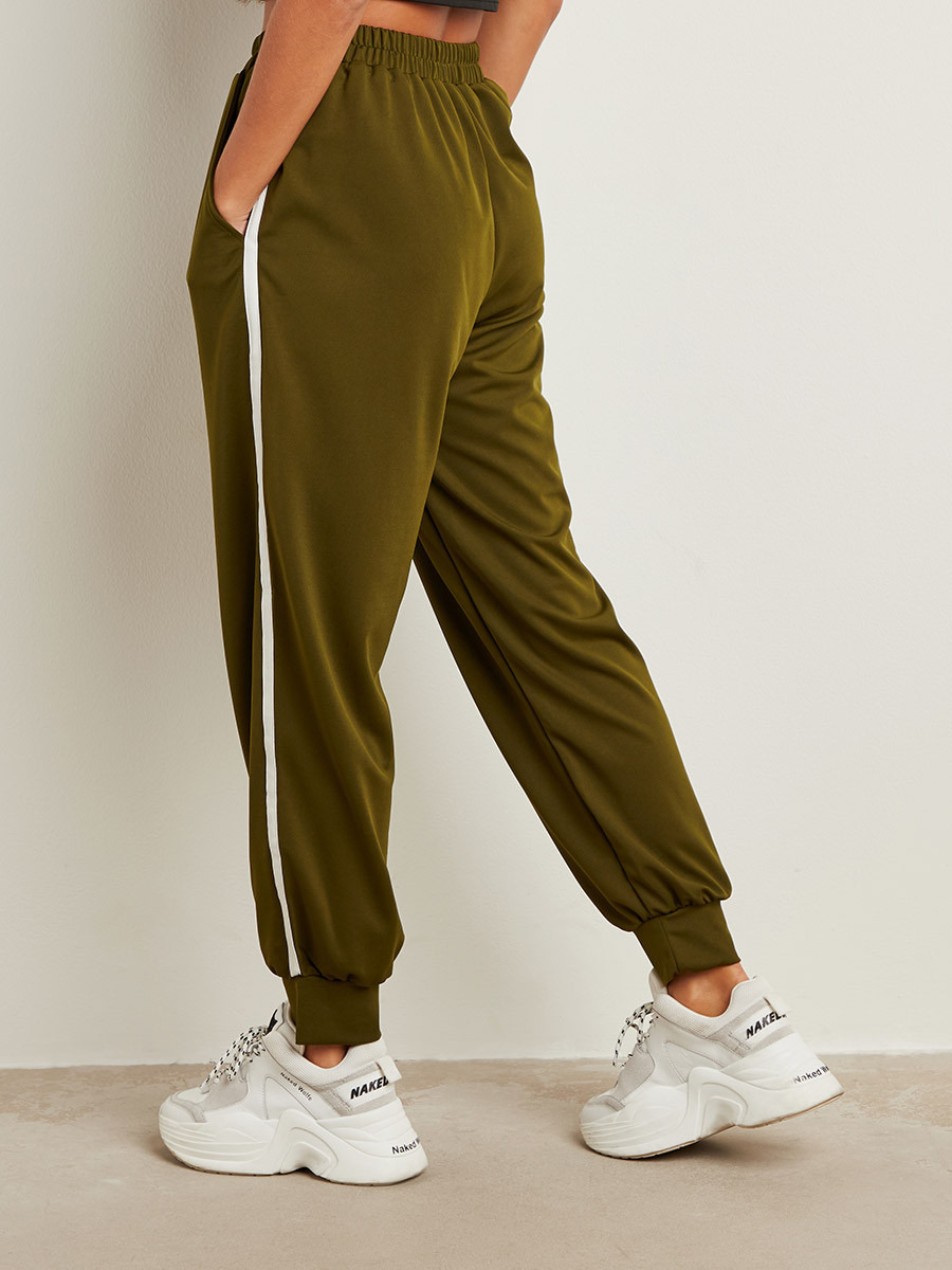 Styli Side Striped Cuffed Jogger with Side Pocket-women-clothing-bottoms-joggers-image-4