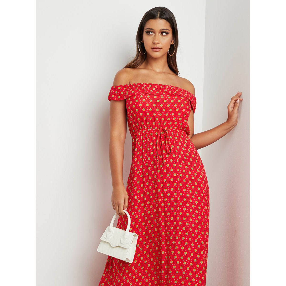 فستان طويل مطبوع بأكتاف مكشوفة من ستايلي-women-clothing-dresses-image-2