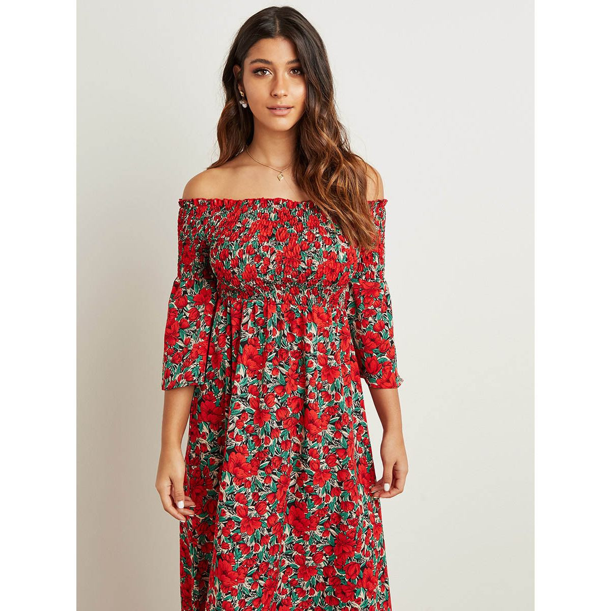 فستان ميدي مطبوع بزهور من ستايلي-women-clothing-dresses-image-4