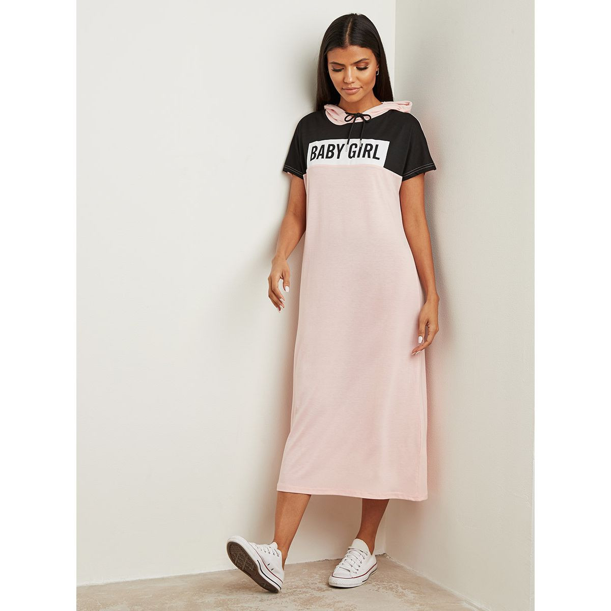 فستان ميدي مطبوع بتصميم تيشيرت من ستايلي-women-clothing-dresses-image-4