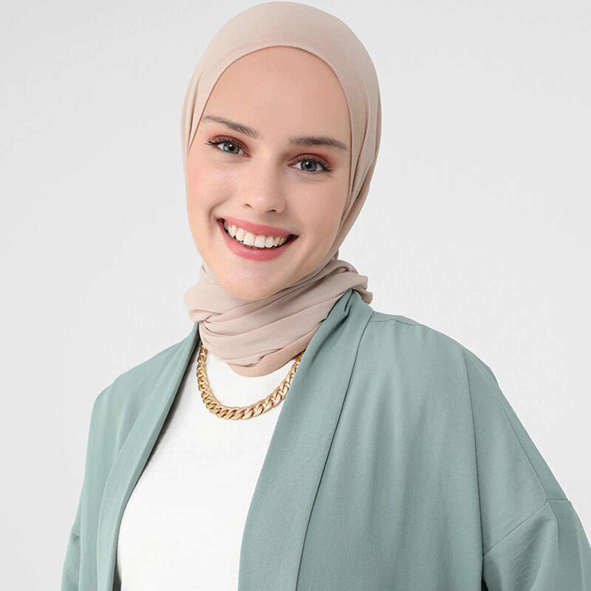 Women Solid Open Front Abaya Refka By Modanisa-women-arabicclothing-abayas-image-4