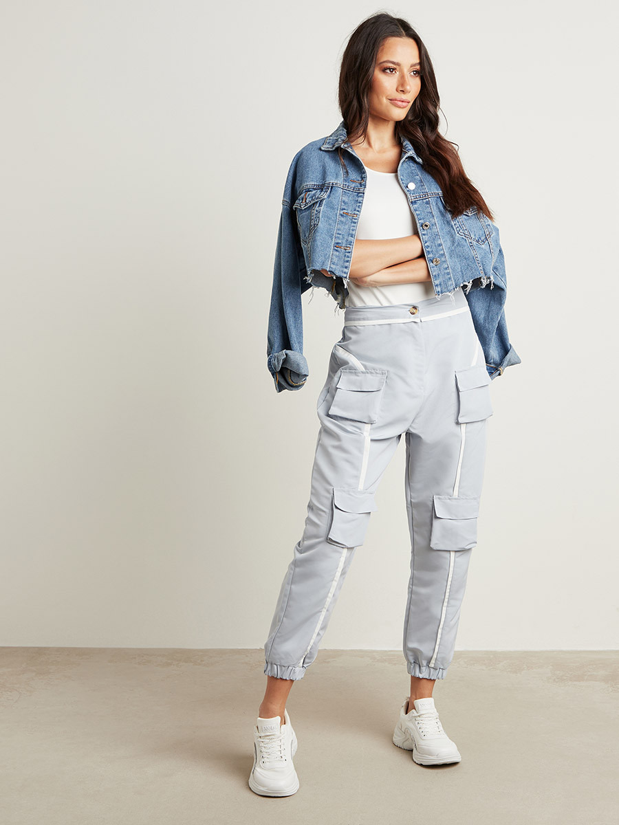 Styli Contrast Piping Detail Cargo Pants-women-clothing-trousers-image-2