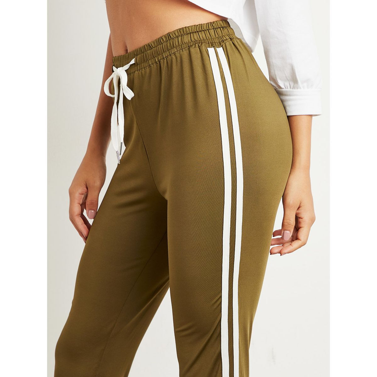 Styli Side Stripe Leggings with Drawcord Waist-women-clothing-bottoms-leggings-image-4