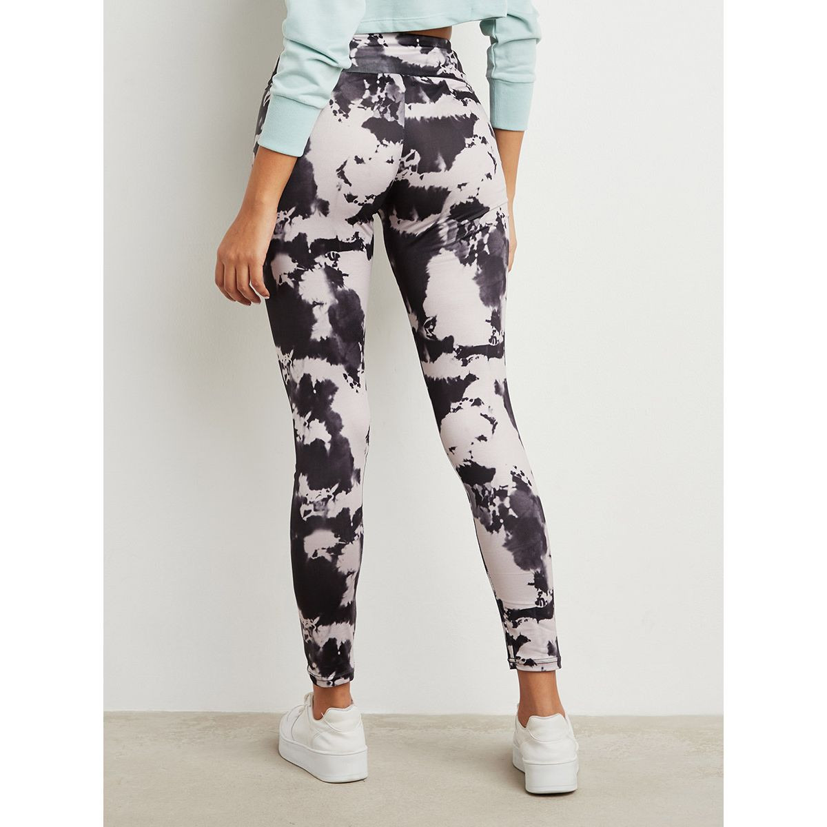 Styli Tie Dye Elastic Waist Leggings-women-clothing-leggings-image-4