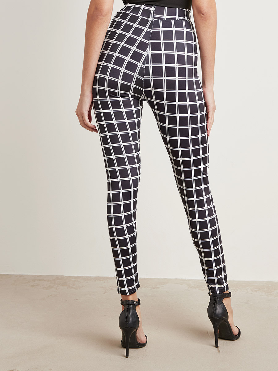 ليقنز مطبوع بتصميم شبكي من ستايلي-women-clothing-leggings-image-4