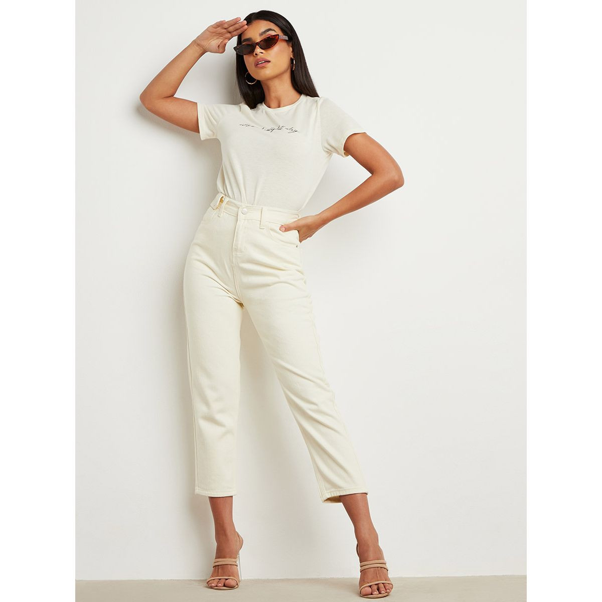 Styli Pocket Construct Solid Mom Jeans with Belt Loops-women-clothing-bottoms-jeans-image-6