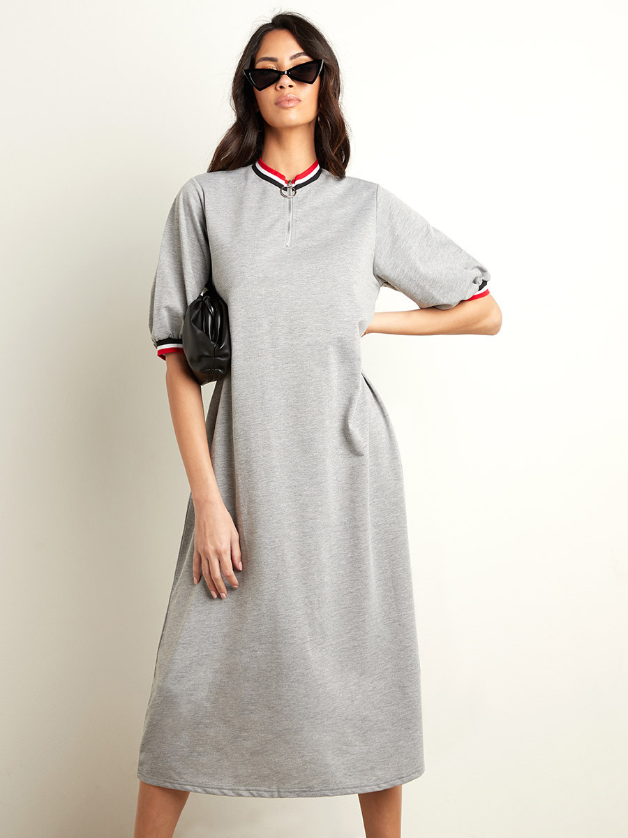 فستان ميدي بتصميم تيشيرت من ستايلي-women-clothing-dresses-image-1