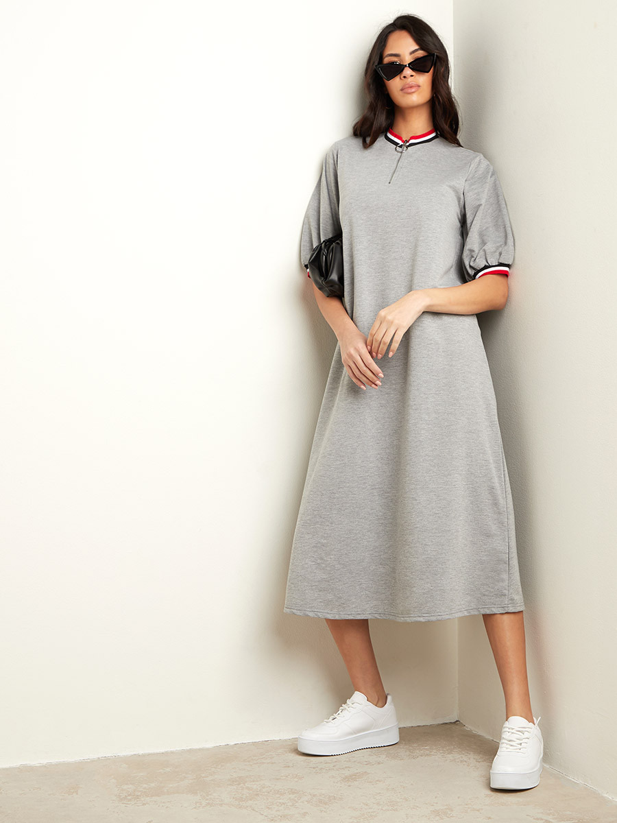 فستان ميدي بتصميم تيشيرت من ستايلي-women-clothing-dresses-image-4