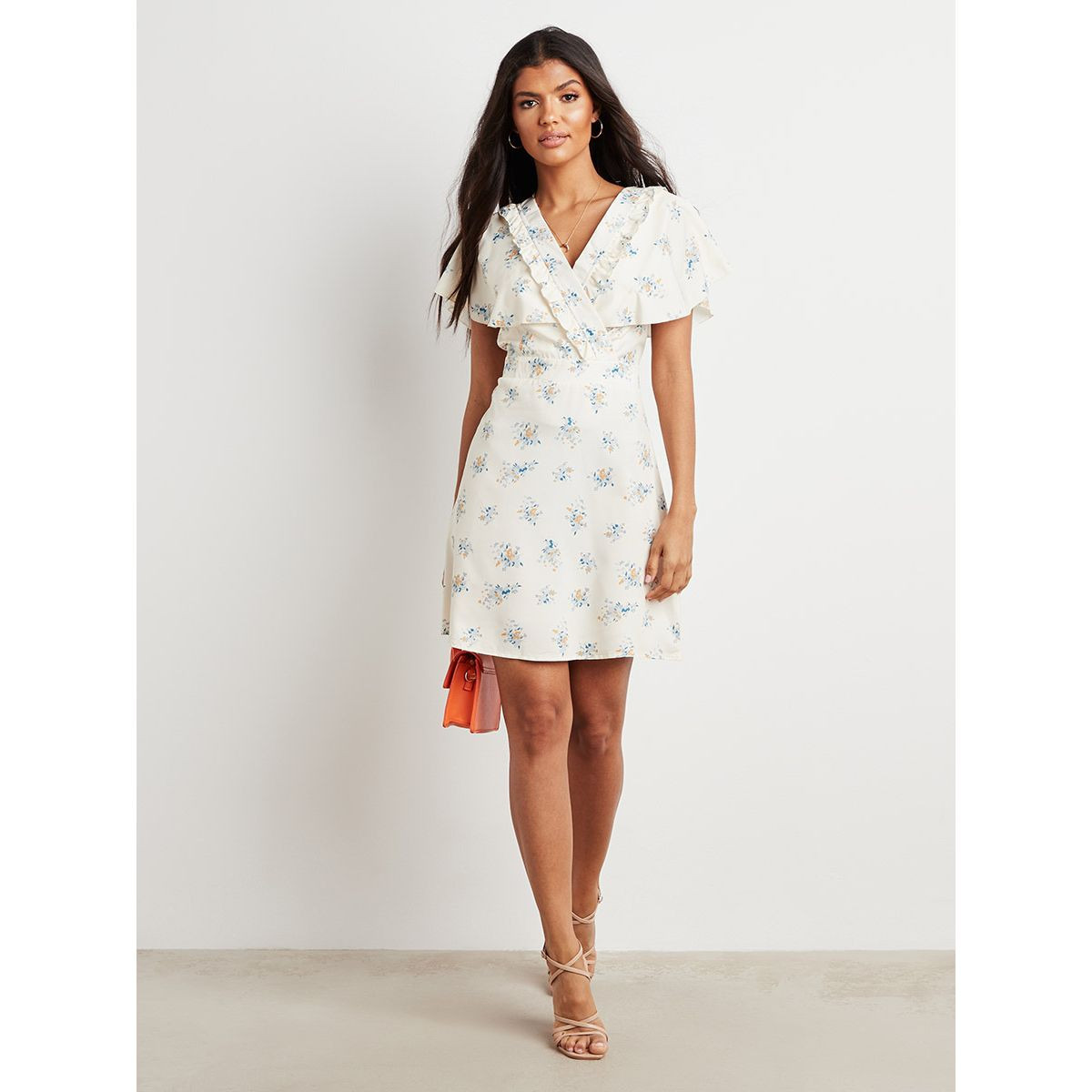 فستان قصير مطبوع بأكمام قصيرة من ستايلي-women-clothing-dresses-image-2