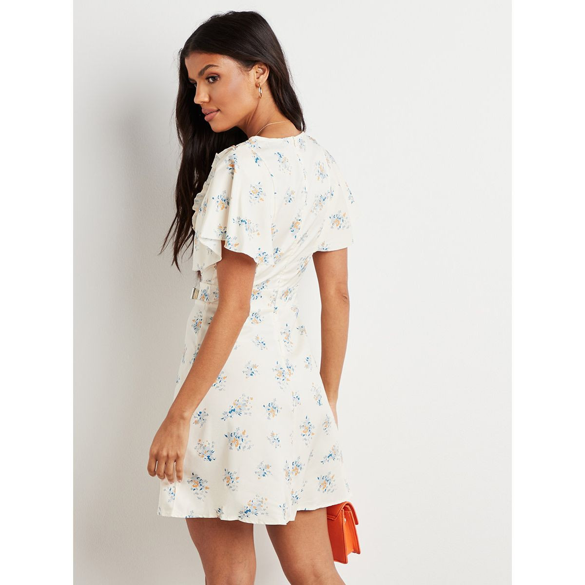 فستان قصير مطبوع بأكمام قصيرة من ستايلي-women-clothing-dresses-image-3