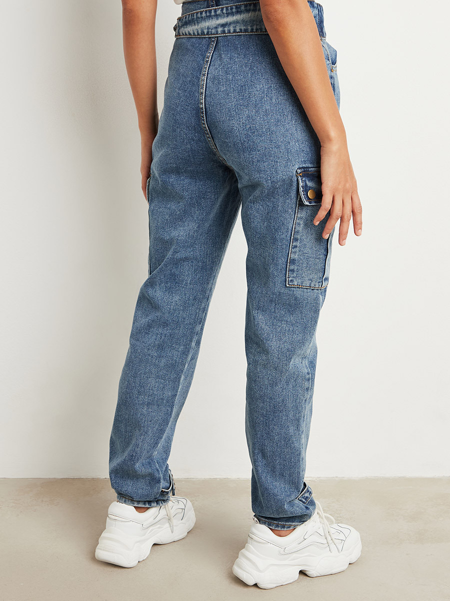 بنطلون جينز بتصميم كارجو من ستايلي-women-clothing-bottoms-jeans-image-4