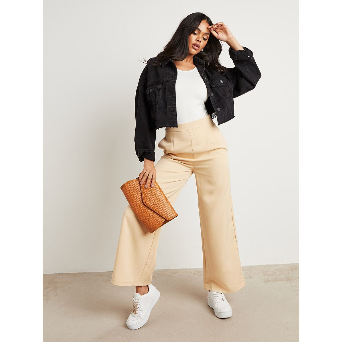 Styli Wide Leg Tailored Trouser with Side Pocket-women-clothing-trousers-image-2