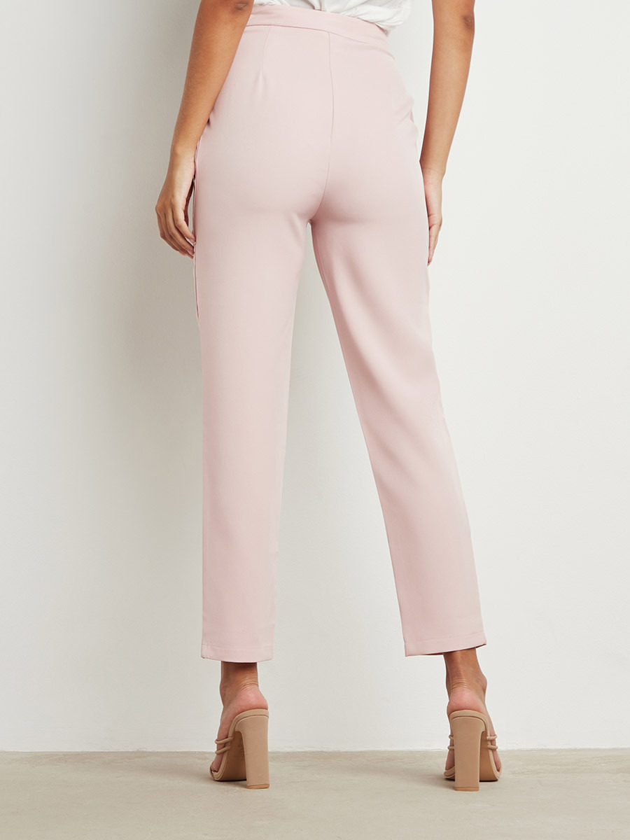 بنطلون سادة بجيب جانبي وأزرار من ستايلي-women-clothing-trousers-image-4