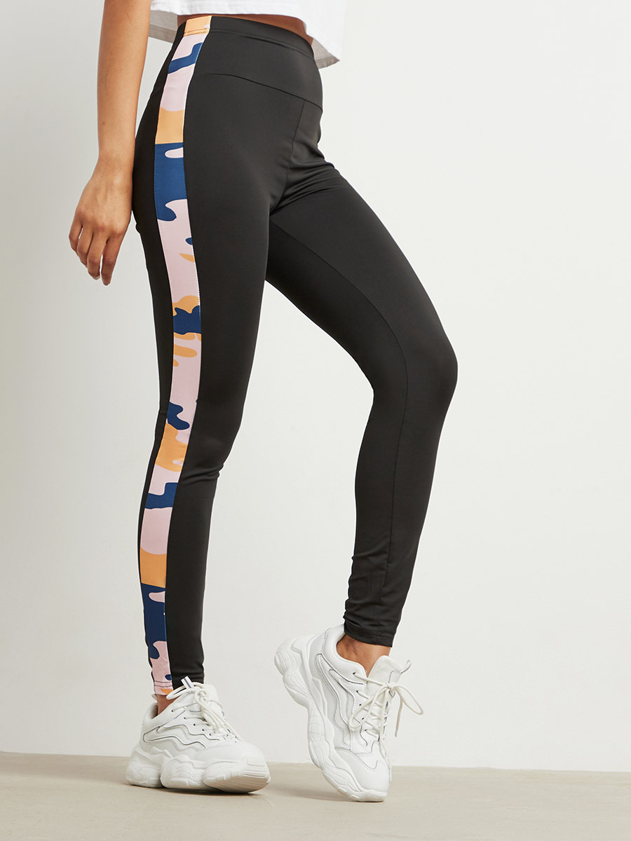 ليقنز مطبوع بخصر مطاطي من ستايلي-women-clothing-leggings-image-1