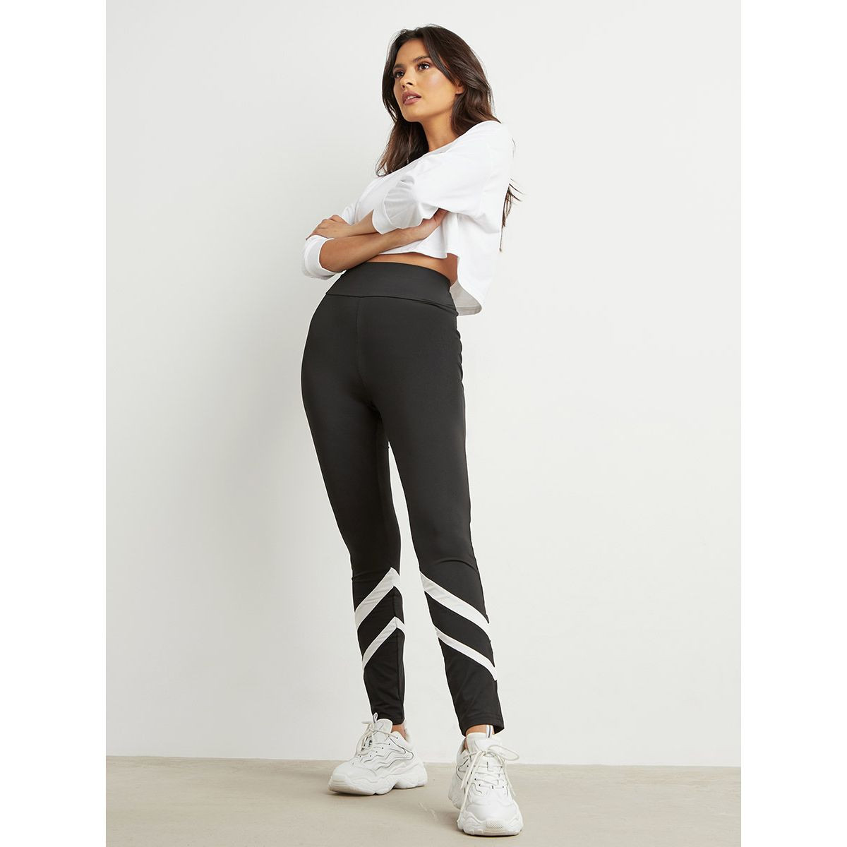 Styli Calf Striped Detail Leggings-women-clothing-leggings-image-2
