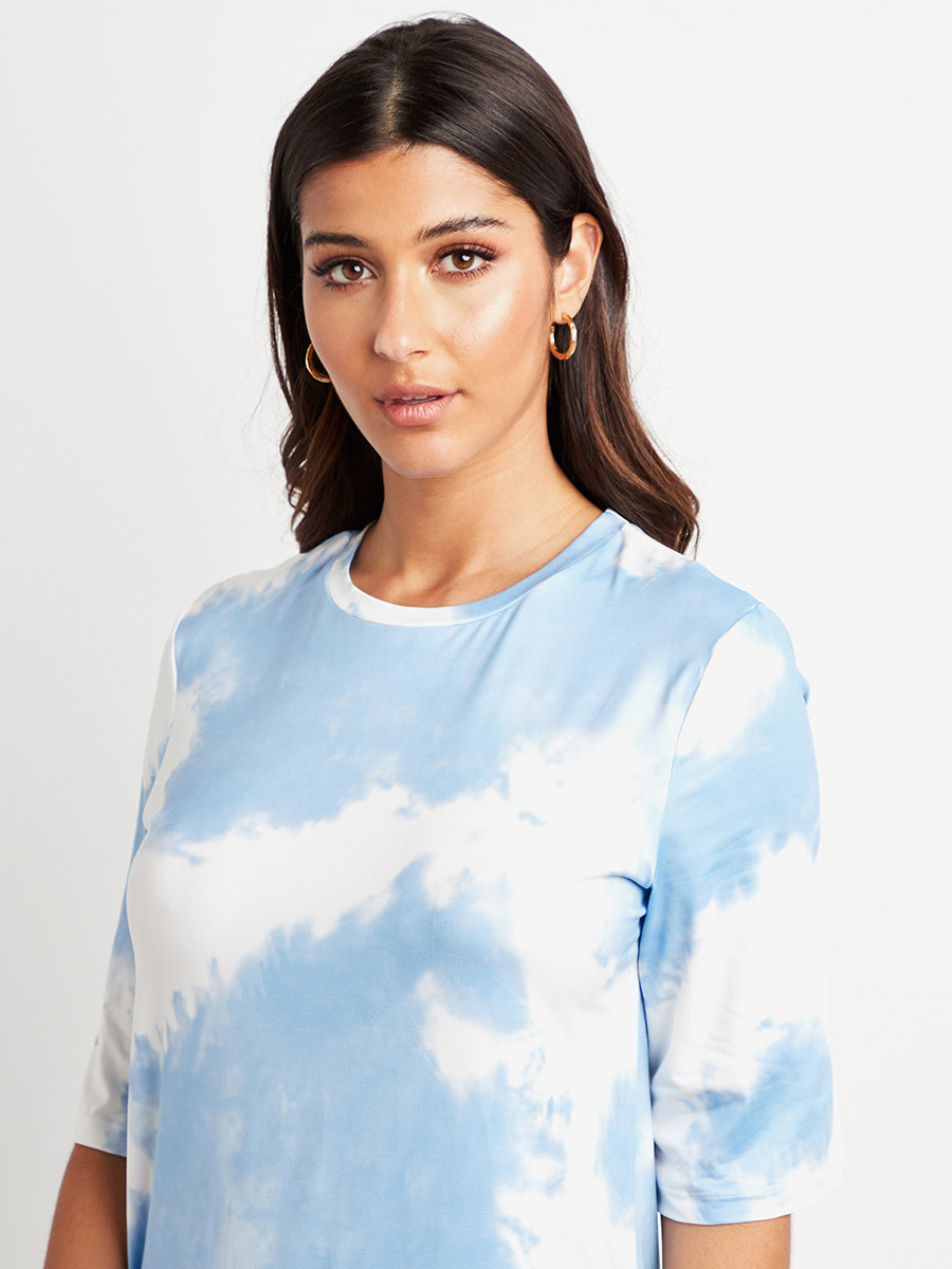 Styli Side Split Hem Tie Dye T-shirt Midi Dress-women-clothing-dresses-image-2