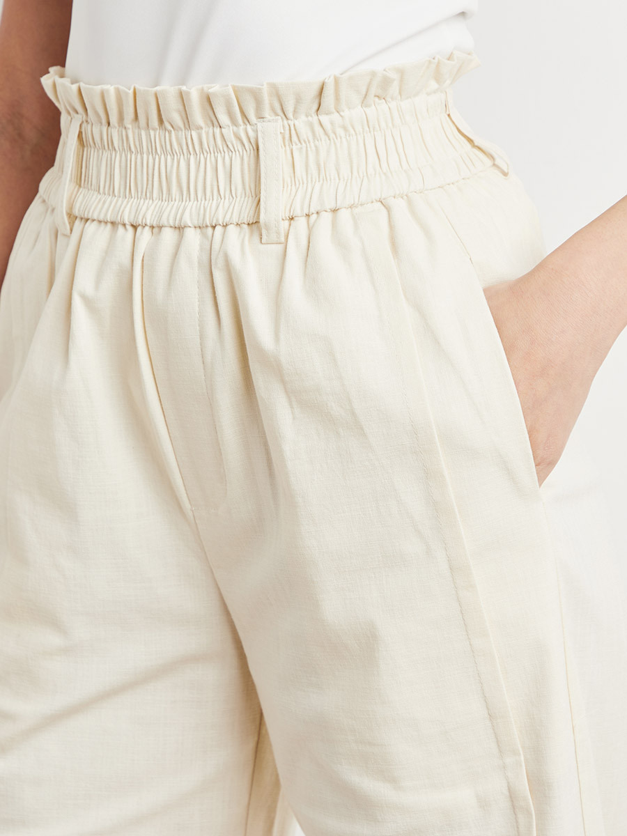 بنطلون بخصر مزموم وأرجل واسعة من ستايلي-women-clothing-trousers-image-4