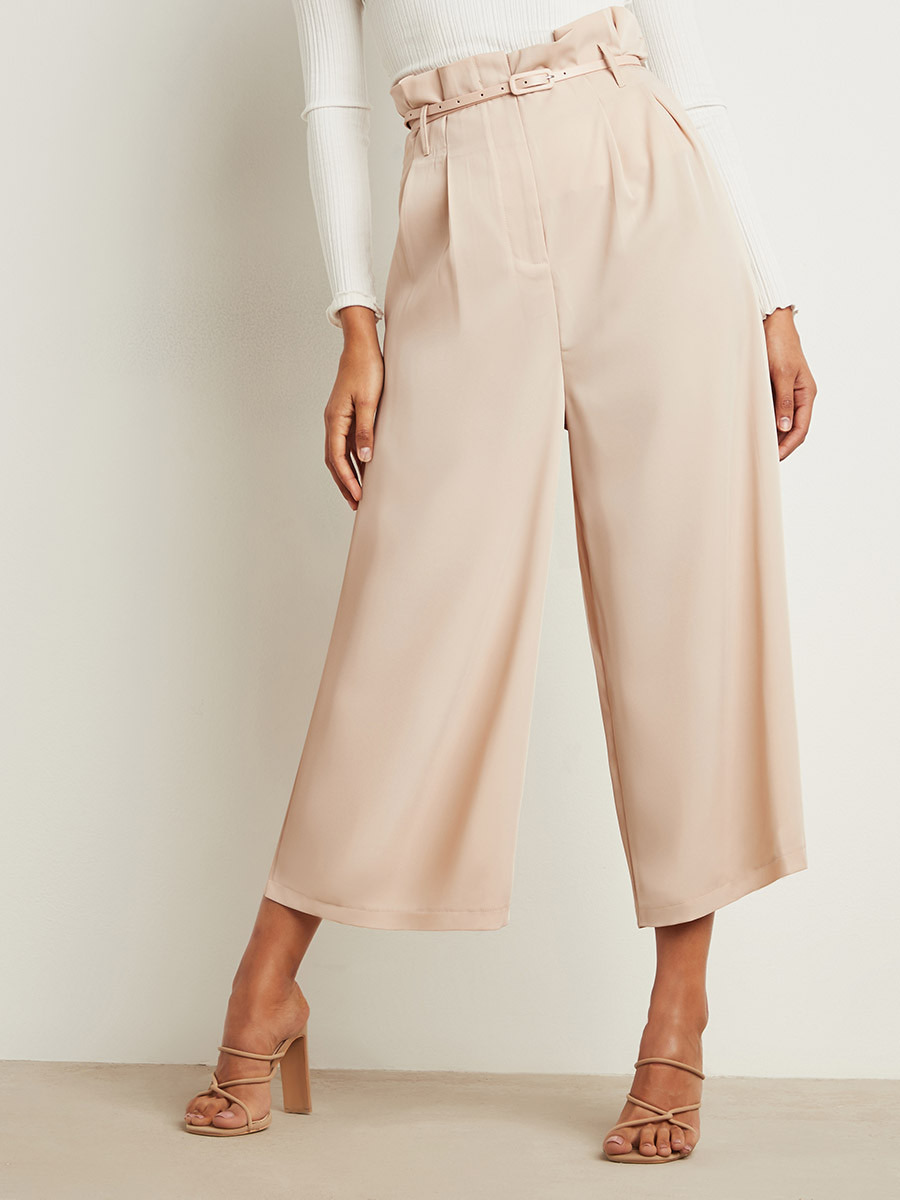 بنطلون بأرجل واسعة وحزام خصر من ستايلي-women-clothing-trousers-image-1