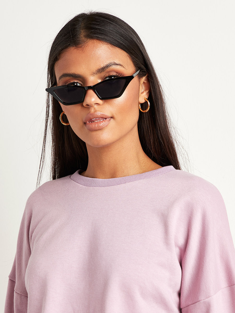 Styli Raw Edge Cropped Boxy Sweatshirt with Drop Sleeves-women-clothing-hoodiesandsweatshirts-sweatshirts-image-4