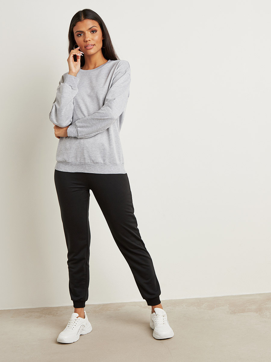 Styli Pacific Coast Back Slogan Printed Sweatshirt with Long Sleeves-women-clothing-hoodiesandsweatshirts-sweatshirts-image-2