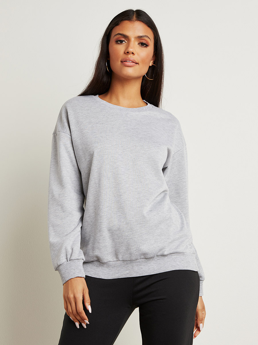 Styli Pacific Coast Back Slogan Printed Sweatshirt with Long Sleeves-women-clothing-hoodiesandsweatshirts-sweatshirts-image-3
