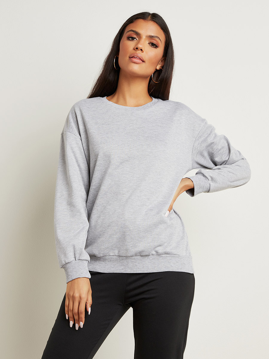 Styli Pacific Coast Back Slogan Printed Sweatshirt with Long Sleeves-women-clothing-hoodiesandsweatshirts-sweatshirts-image-5