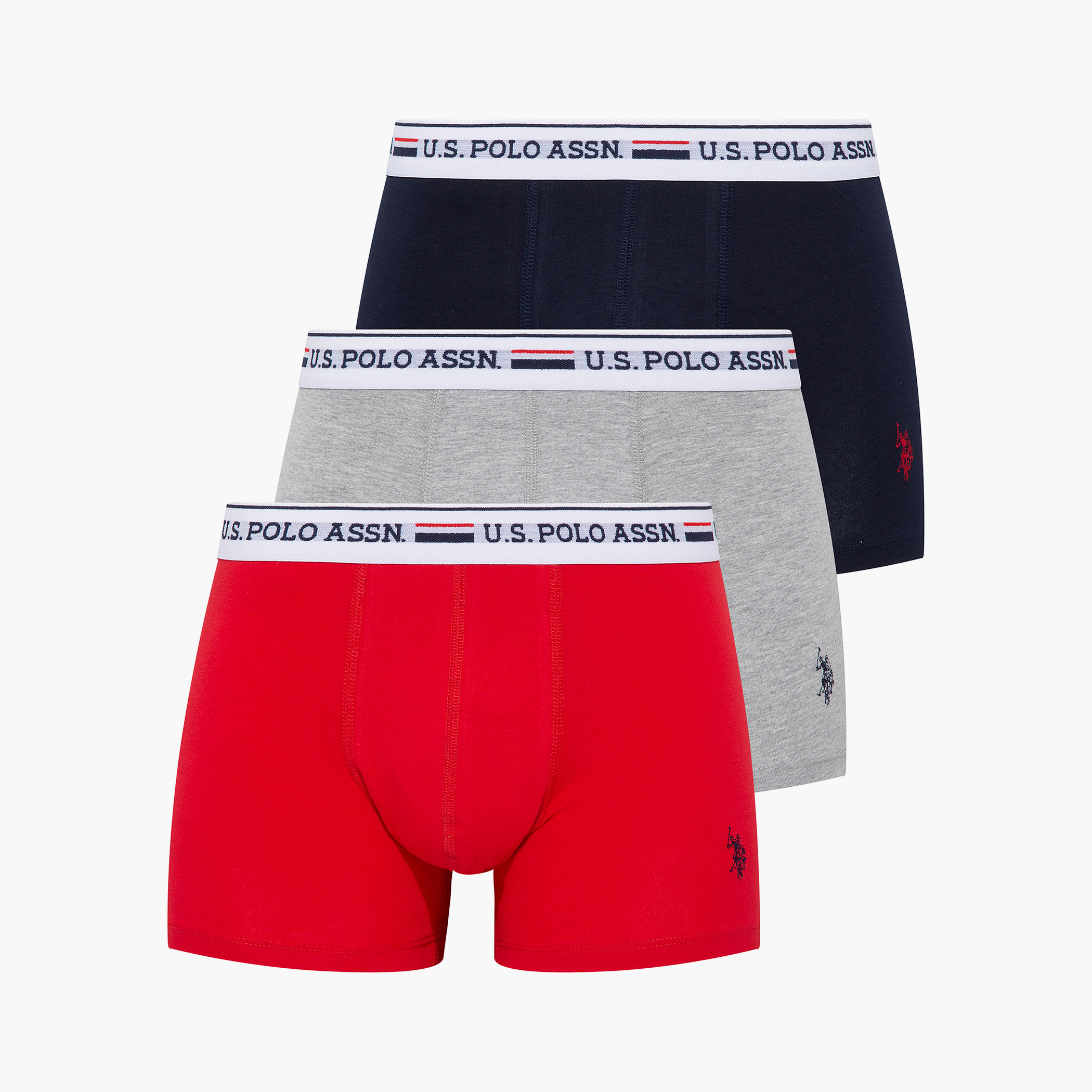 Pack of 3 U.S. Polo Assn. Men Multicolour Brand Print Waistband Trunks-men-clothing-innerwear-underwear-image-1