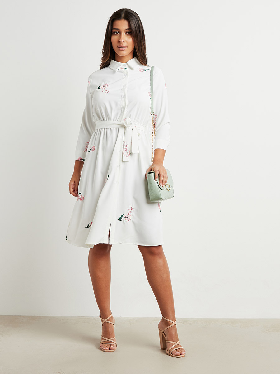 فستان ميدي بتصميم قميص من ستايلي-women-clothing-dresses-image-1