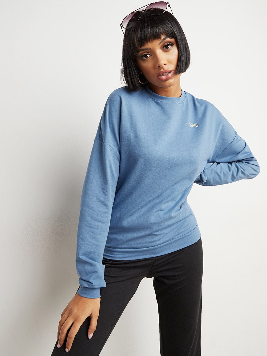 تيشيرت بقصة واسعة وأكمام طويلة من ستايلي-women-clothing-hoodiesandsweatshirts-sweatshirts-image-1