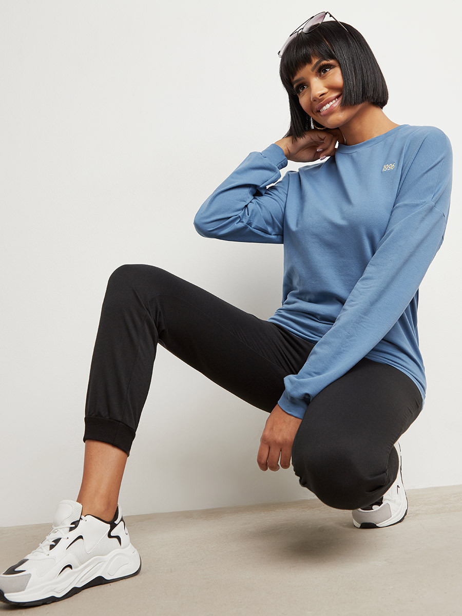 تيشيرت بقصة واسعة وأكمام طويلة من ستايلي-women-clothing-hoodiesandsweatshirts-sweatshirts-image-2