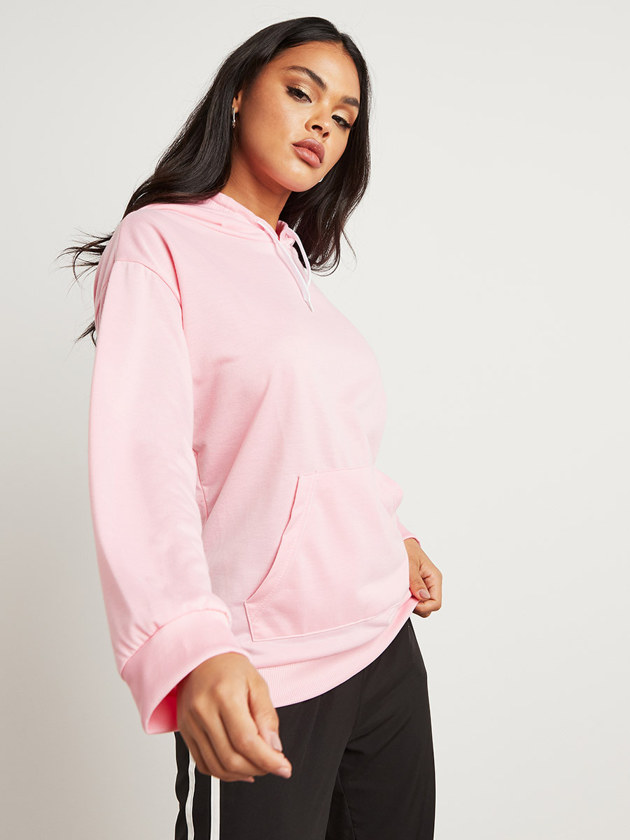 هودي طويل بقصة واسعة وجيب أمامي من ستايلي-women-clothing-hoodiesandsweatshirts-hoodies-image-1